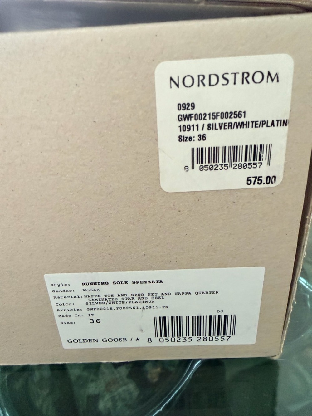 Golden Goose Women’s Cream Star-Accent Sneakers with Leopard Laces - Picture 4 of 6